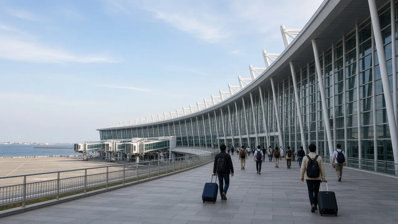 간사이 국제공항 터미널 — 사이트 생성 실사 (장면)