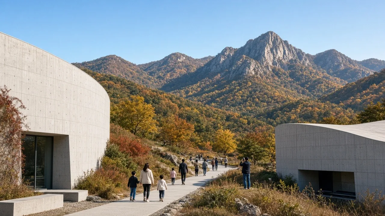 뮤지엄 산 — 사이트 생성 실사 (장면)